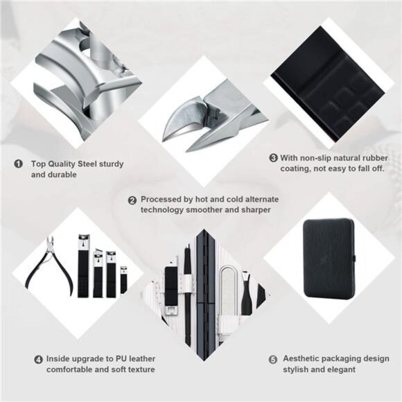 Professional Stainless Steel Nail Clipper Travel & Grooming Kit Nail Tools - Picture 5 of 8